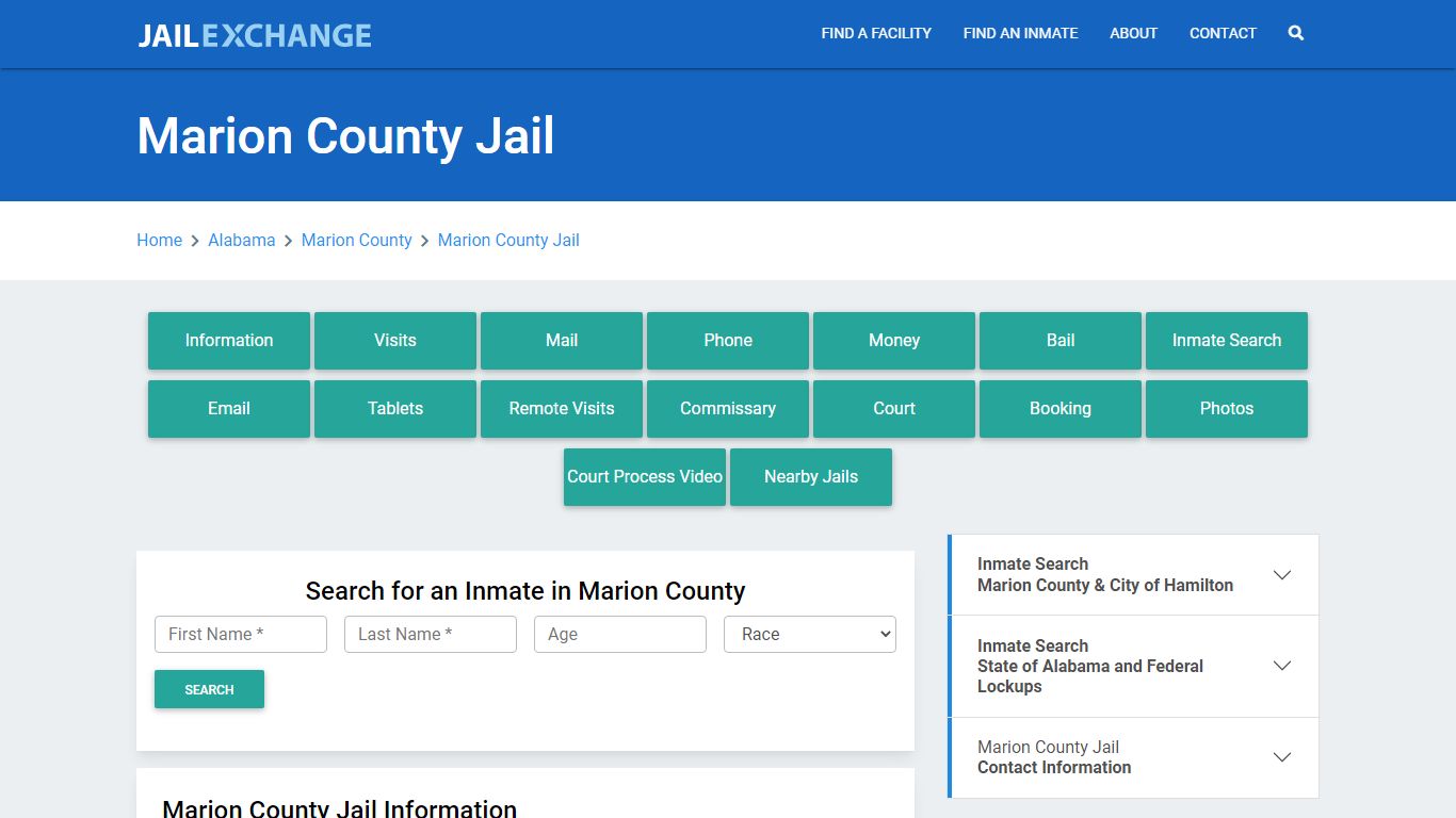 Marion County Jail Roster Lookup, AL, Inmate Search